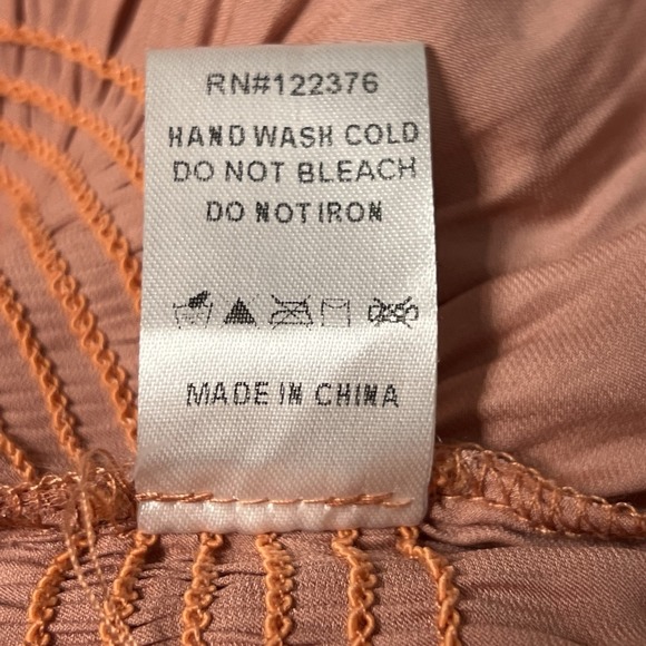 Anthropologie Mustard Seed Cottagecore Boho Top SMALL Smocked Peasant Romance EC - Picture 5 of 6